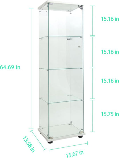 Yoluckea 4 Tiers Glass Display Cabinet - Image 2
