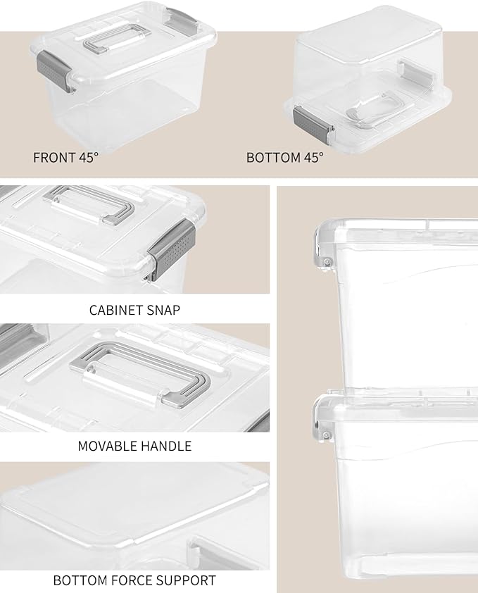 Plastic Storage Bins 7 Quart-Storage Organizer Bins - Image 3