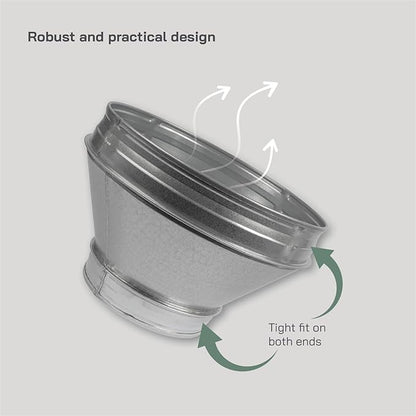 Vent Systems 12" Inch to 8" Inch Duct Reducer Adapter Connector Fitting Pipe - Image 3