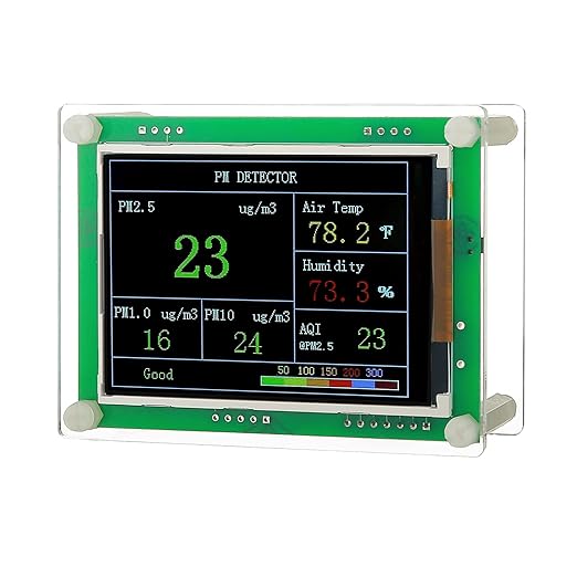 Air Quality Monitor pm2.5 pm10 pm1.0 Detector Indoor air Quality Test kit by HOTKREM