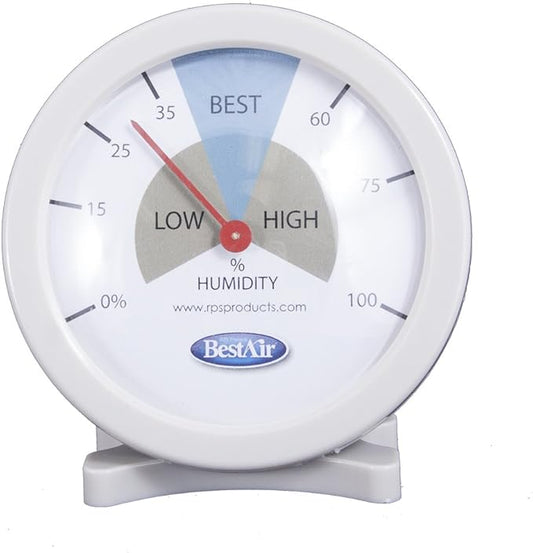 BestAir HG050-PDQ-4 Hygrometer, Humidistat Humidity Monitor, Single Pack by FreudenbergFiltrationTechnologies