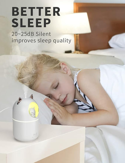 Cool Mist Humidifier, 300ml Mini Humidifiers - Image 3