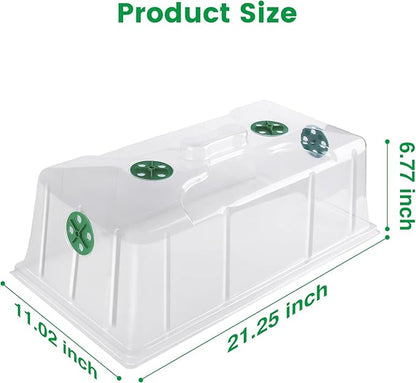MIXC 10 Pack Humidity Dome 7" Tall Extra Strength, 1020 Growing Trays Cover - Image 3
