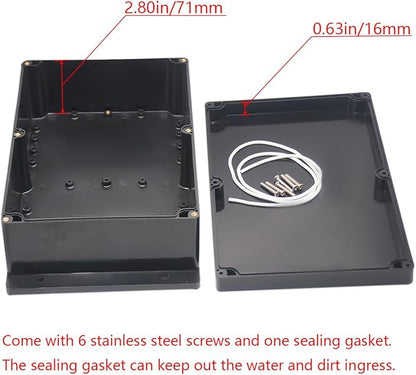 Project Box ABS Plastic Black Electrical Boxes IP65 Waterproof DIY Electronic - Image 4