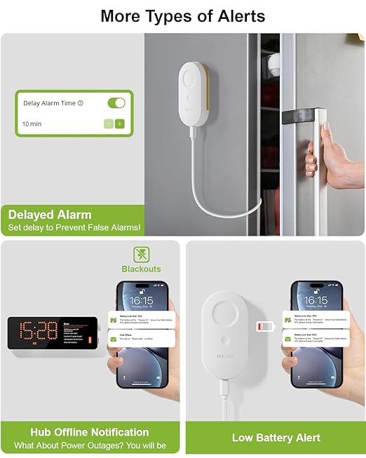 MOCREO WiFi Refrigerator Thermometer Digital Freezer Alarm, Remote Email & App - Image 5
