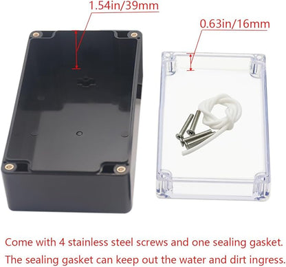 Project Box IP65 Waterproof Junction Box ABS Plastic Black Electrical Boxes DIY - Image 4