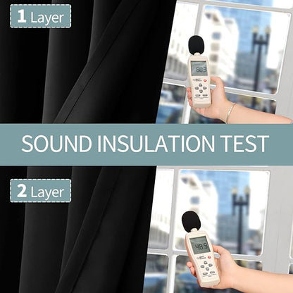 BGment 100% Blackout Curtains 108 Inch Long 2 Panles Set, Thermal Insulated - Image 7