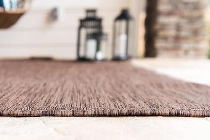 Unique Loom Collection Casual Transitional Solid Heathered Indoor/Outdoor - Image 3