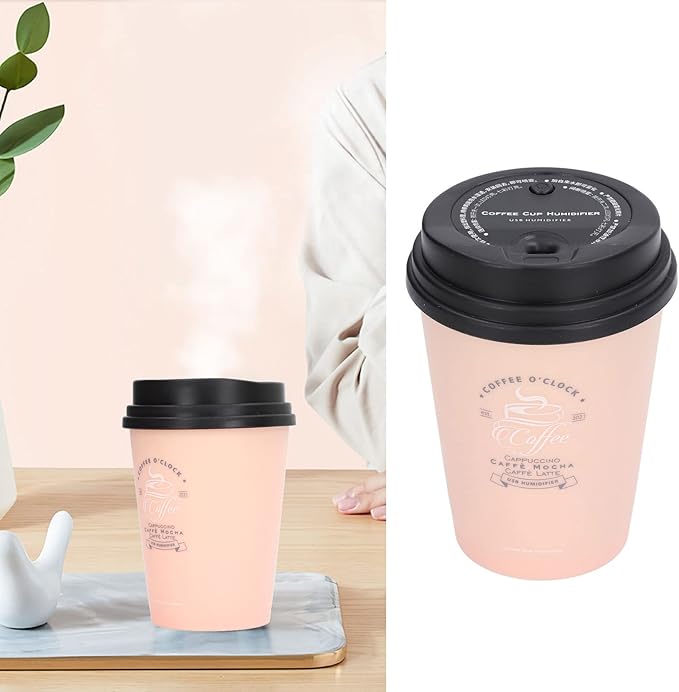 Desk Humidifier, USB Humidifier 300ml Coffee Cup Low Noise Auto Off Compact - Image 5