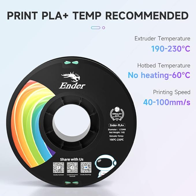Creality 3D Printer Filament, PLA Plus Filament 1.75mm Jade Green, PLA Pro - Image 5