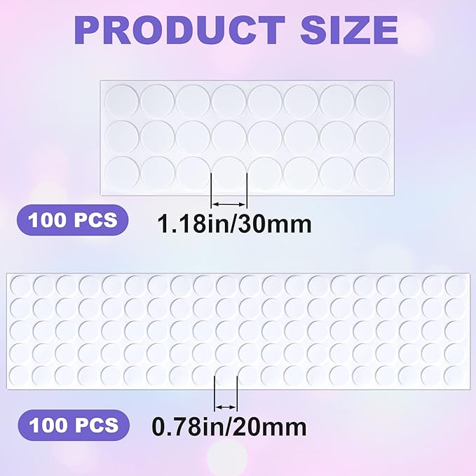 200 Pcs Small Felt Furniture Pads, Self-Adhesive EVA Foam Dot Circles, Round - Image 2