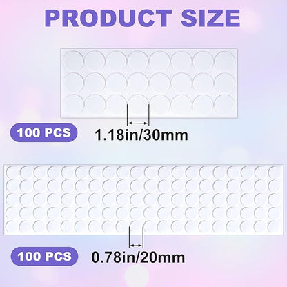 200 Pcs Small Felt Furniture Pads, Self-Adhesive EVA Foam Dot Circles, Round - Image 2