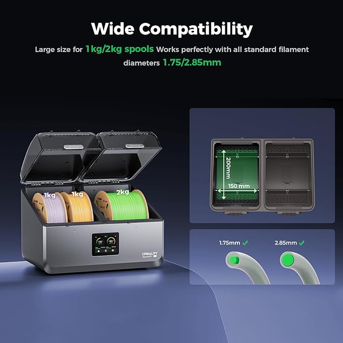 Creality Space Pi X4 Filament Dryer, 4 Spools Filament Dryer Box Dual - Image 6