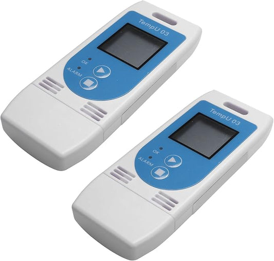 2X USB Temperature Humidity Data Logger Reusable RH Temp Data Logger Recorder by Unknown