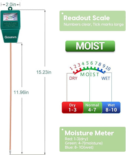 Long Probe Soil Moisture Meter for Plants, Plant Moisture Meter for House Plants - Image 6