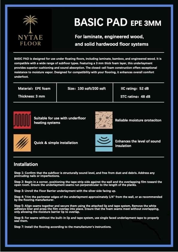Basic Pad 200, EPE 3MM Underlayment - Image 5