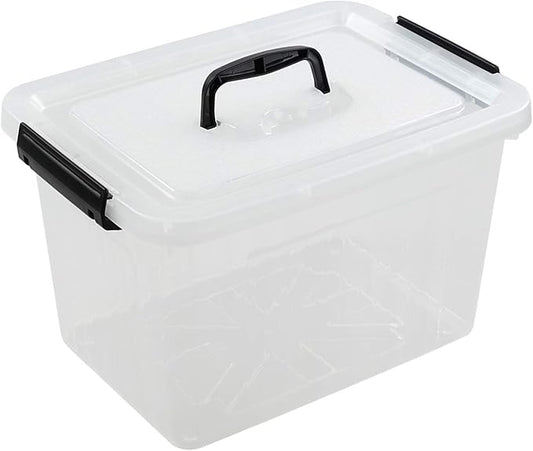 Farmoon 12 Quart Clear Storage Bin, Plastic Stackable Box/Cotainer by Farmoon