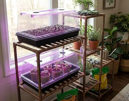 1020 Trays with Grow Light and 6.3" Humidity Dome - Image 8