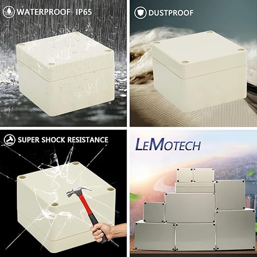 LeMotech Waterproof Dustproof IP65 ABS Plastic Junction Box Universal Electric - Image 7