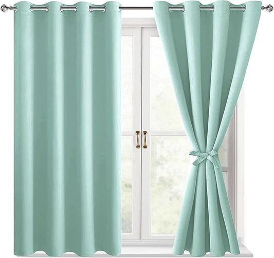 Hiasan Blackout Curtains for Bedroom, 52 x 54 Inches Long by Hiasan