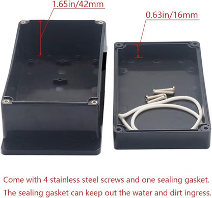Project Box ABS Plastic Black Electrical Boxes IP65 Waterproof DIY Electronic - Image 4