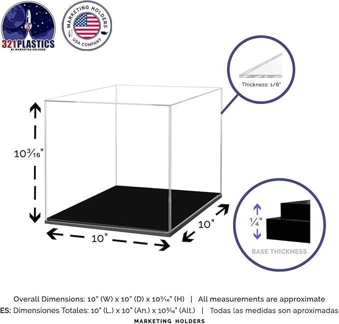 10" x 10" Clear Acrylic Display Box - Image 6