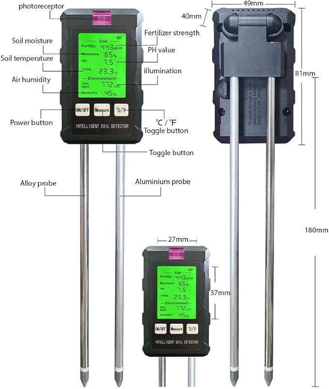 Soil Moisture Meter 6-in-1 Soil Ph Meter - Image 7