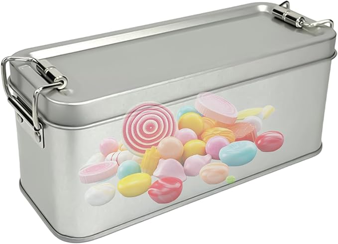 Metal Tins With Lids | Rectangular Storage Container by Unknown