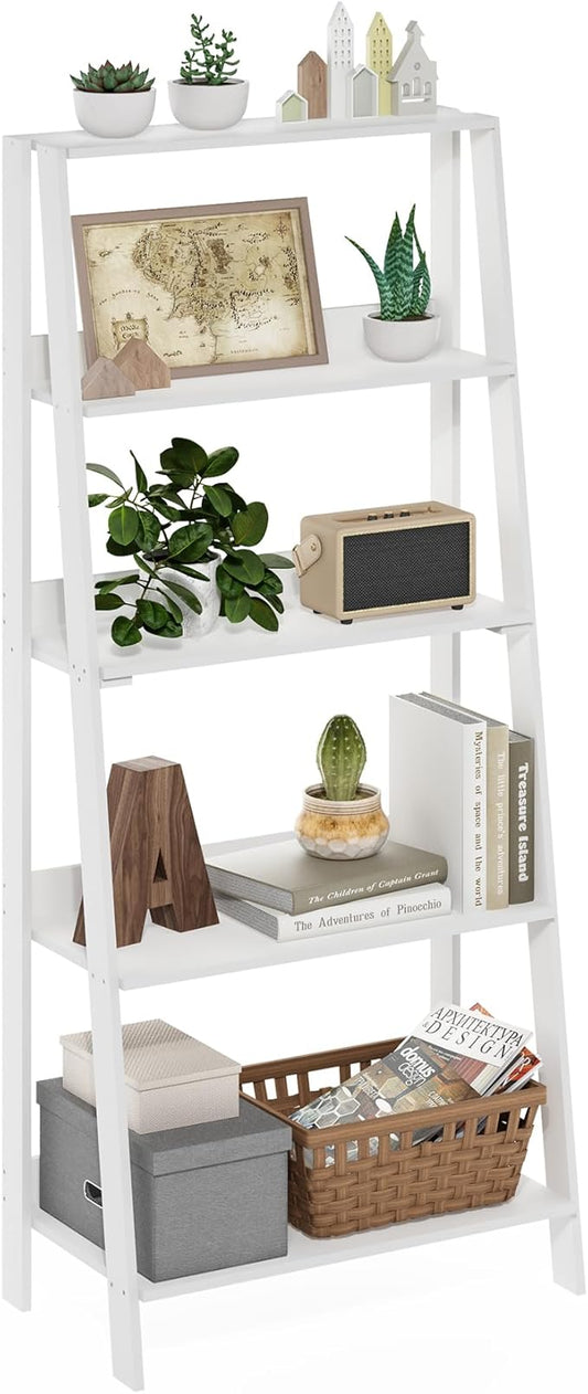 Furinno Ladder Book Shelf, 5-Tier Ladder Shelf, Display Storage Shelves by Furinno-FitsYourSpaceFitsYourBudget