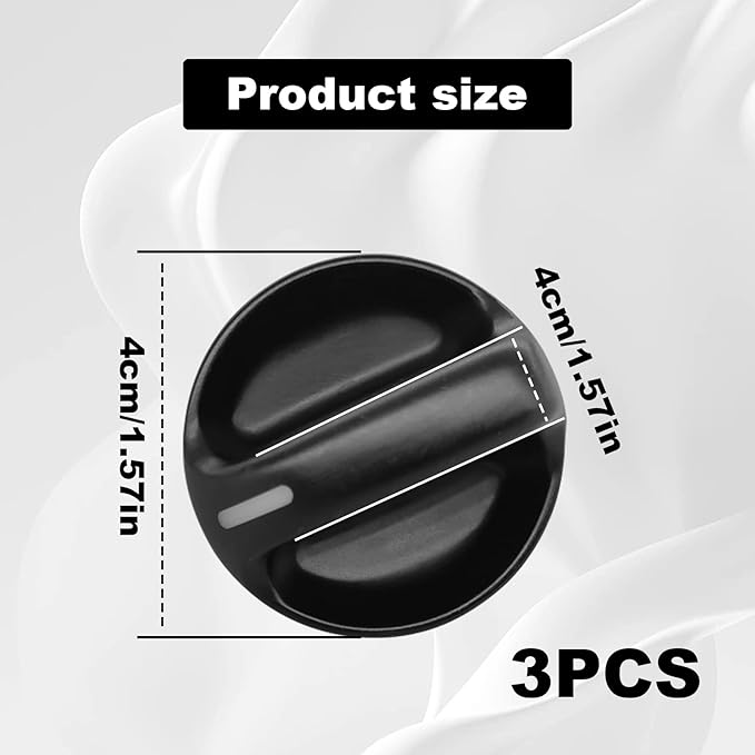 3Pcs AC Heater Blower Fan Control Knob Compatible - Image 2