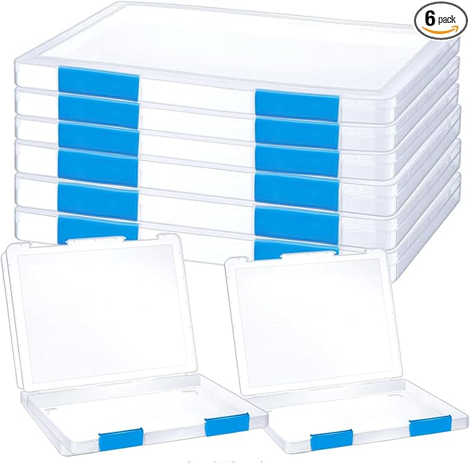 6 Pack A4 File Portable Project Case, Plastic Storage Box by LonlyEagle