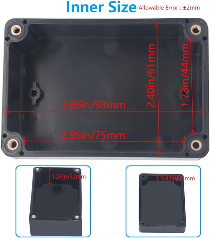 Outdoor Waterproof Junction Box IP67 Project Box ABS Black Electrical Boxes - Image 6