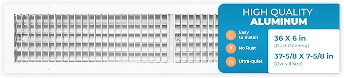 Aluminum 36 x 6 Inch Air Vent Covers by Air360