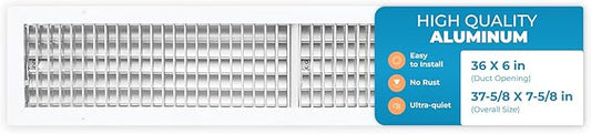 Aluminum 36 x 6 Inch Air Vent Covers by Air360