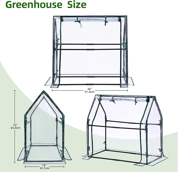 Mini Greenhouse for Indoor Outdoor: Ohuhu Tabletop Portable Green House - Image 7