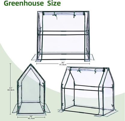 Mini Greenhouse for Indoor Outdoor: Ohuhu Tabletop Portable Green House - Image 7
