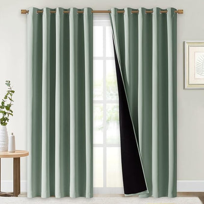 NICETOWN 100% Blackout Window Curtain Panels, Cold and Full Light Blocking by NICETOWN