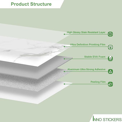 Marble Peel and Stick Waterproof Wall Paneling, Covers 38.75 Sq. Ft. - Image 3