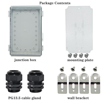 Zulkit Junction Box, IP67 Waterproof Electrical Box Hinged Clear Cover - Image 6
