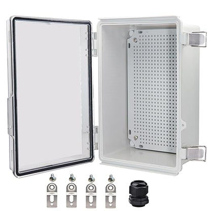 Waterproof Electrical Box, IP67 Junction Box Stainless Steel Latch Hinged Clear by YETLEBOX