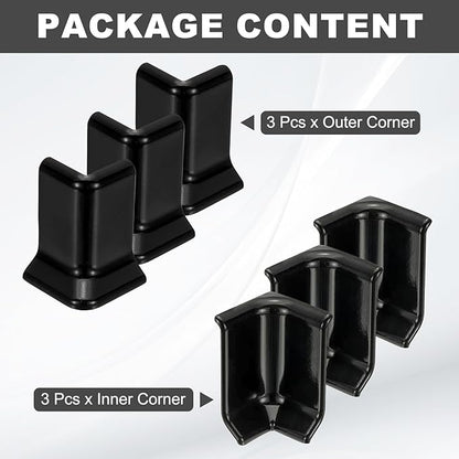 uxcell Self Adhesive Baseboard Corner Blocks, 2.2 Inch Wall Edge Corner - Image 3