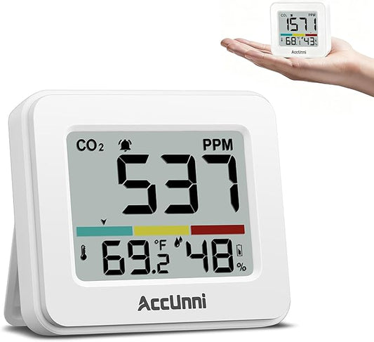 CO2 Monitor Air Quality Monitor Indoor Battery Powered, Carbon Dioxide Detector by Unknown