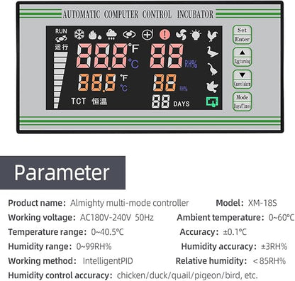 Fully Automatic XM-18S Incubator Controller Thermostat Temperature Humidity - Image 5