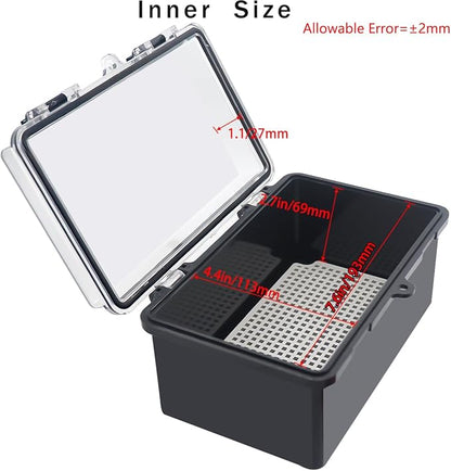 Junction Box, Hinged Black Clear Cover IP67 Waterproof ABS Project Box - Image 3