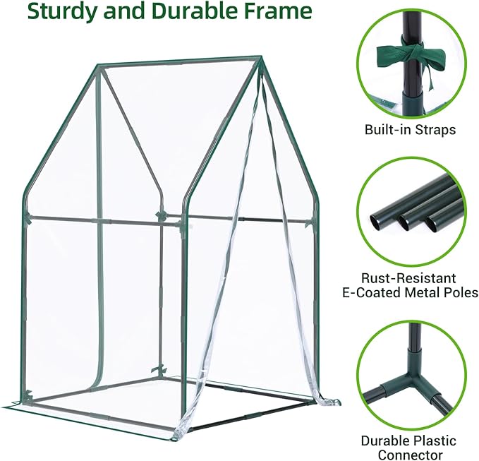 Mini Greenhouse for Indoor Outdoor: Ohuhu Portable Green House - Image 7