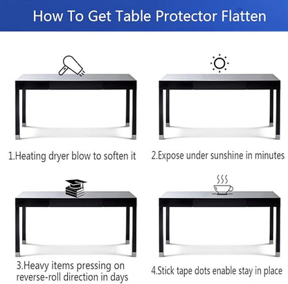 Clear Table Protector Plastic 39.4x63 in PVC Tablecloths Refrigerator Top - Image 8
