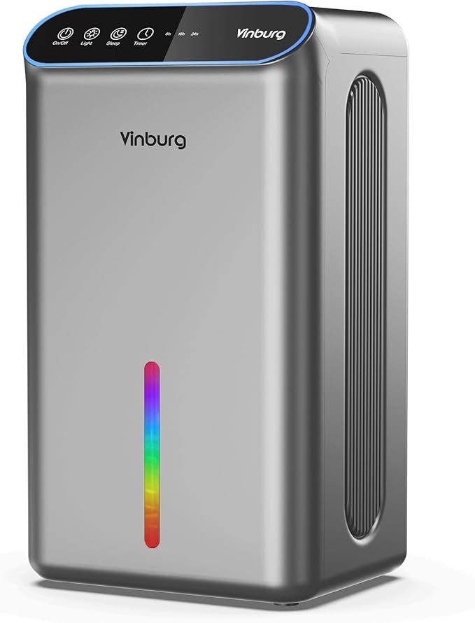 Dehumidifier for Basement Quiet Dehumidifiers for Home, Auto Shut-Off, Sleep by Unknown