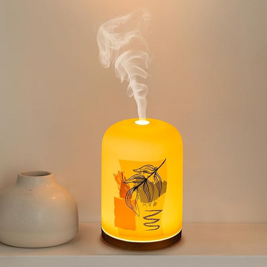 Essential Oil Diffuser with Handmade Ceramic Cover, 110ML Aromatherapy Diffuser by ONABOVIVA