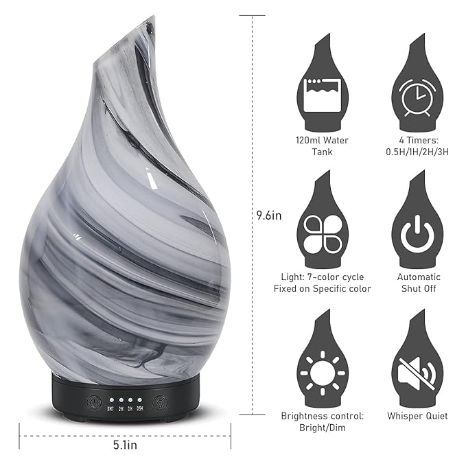 Essential Oil Diffuser 120ml Ultrasonic Aromatherapy Diffuser - Image 5