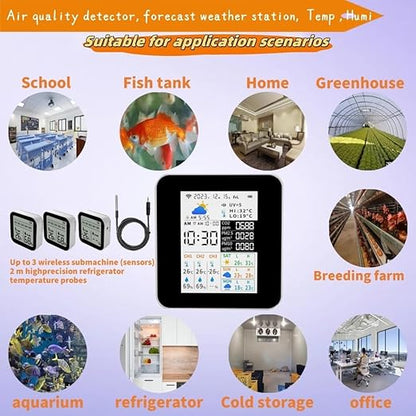 WiFi Air Quality Monitor CO2(NDIR PM2.5 PM10, Weather Station - Image 6